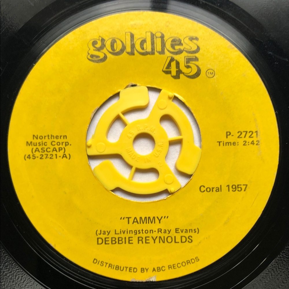 Debbie Reynolds 7” Vinyl 45 Record Tammy/Joey